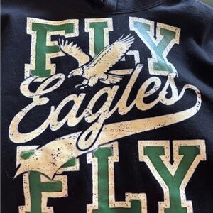 Antigua Black and Green Graphic Hoodie